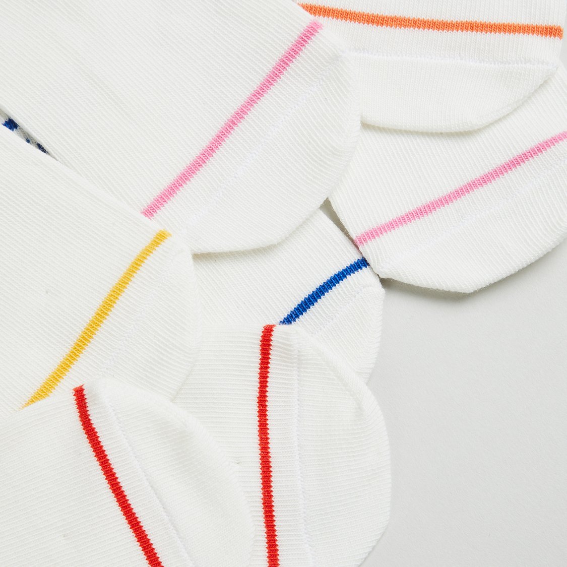 Juniors Striped No Show Socks - Pack of 7