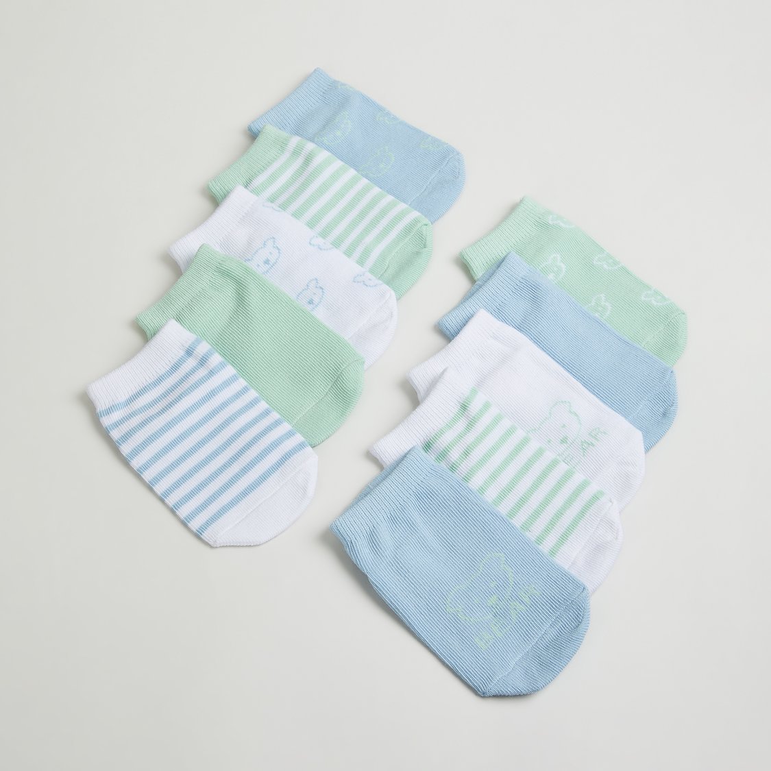 Juniors Assorted No Show Socks - Pack of 10