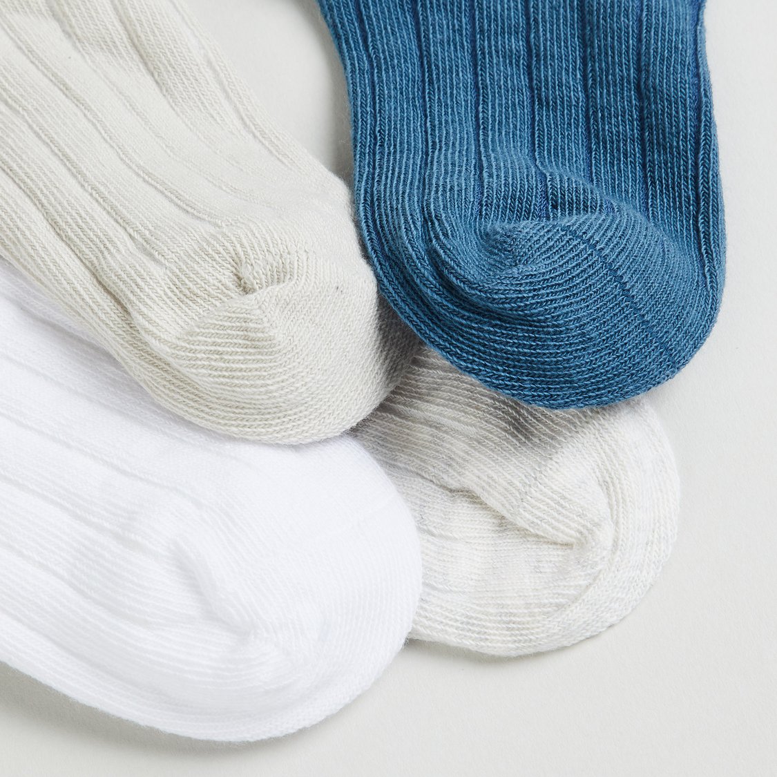 Juniors Ribbed Ankle Length Socks - Pack of 4