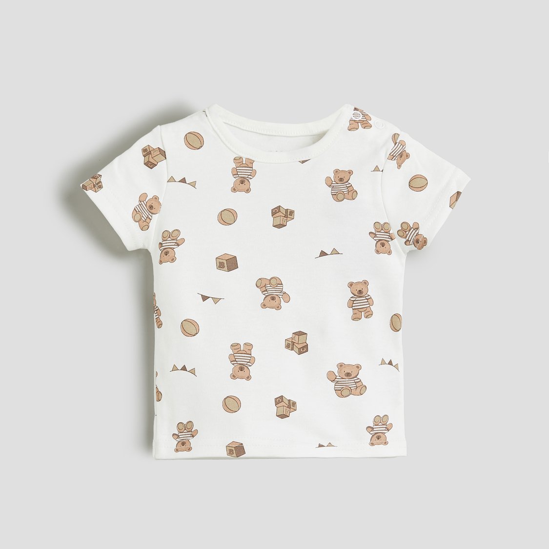 Juniors Printed T-shirt and Dungaree Set