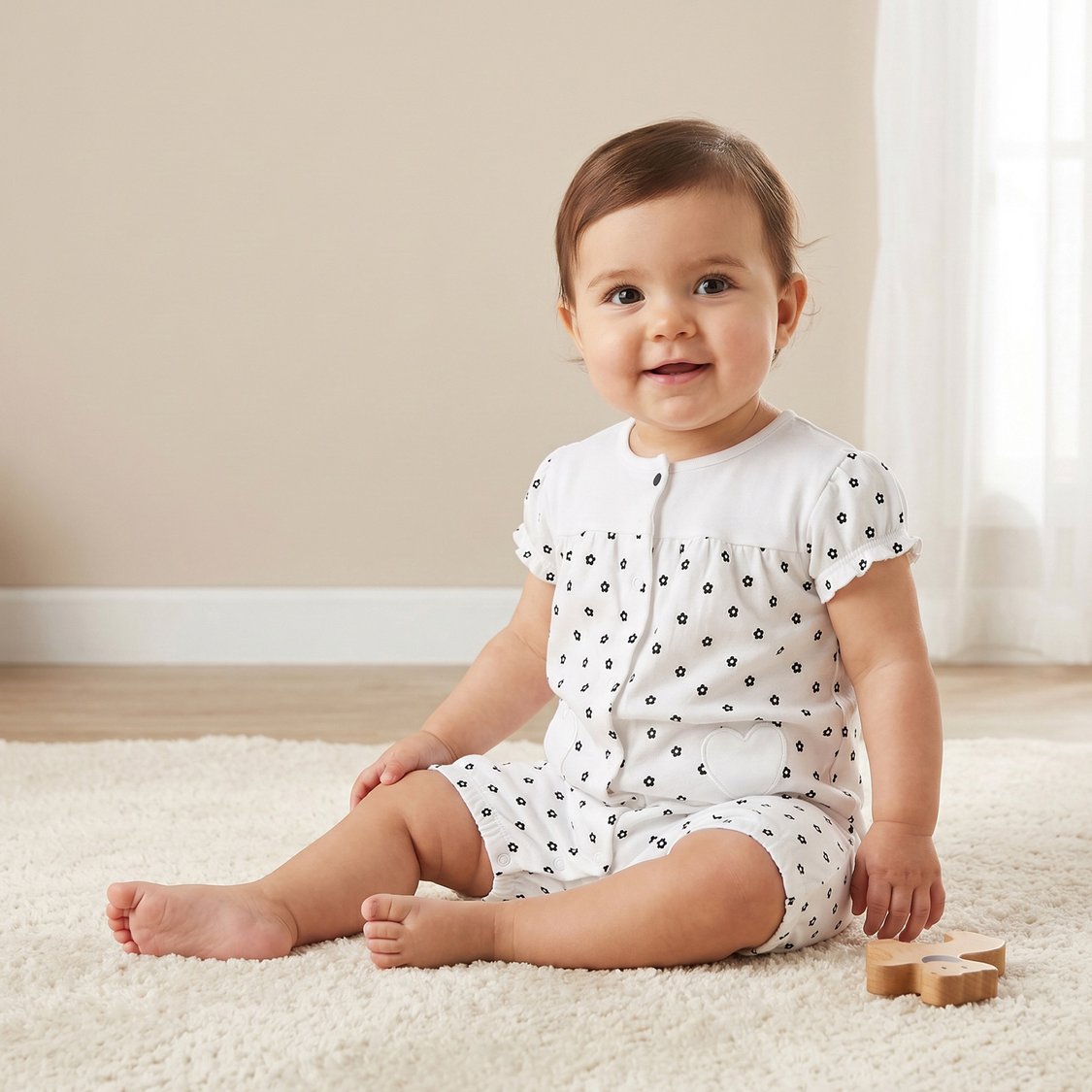 Juniors Floral Print Romper