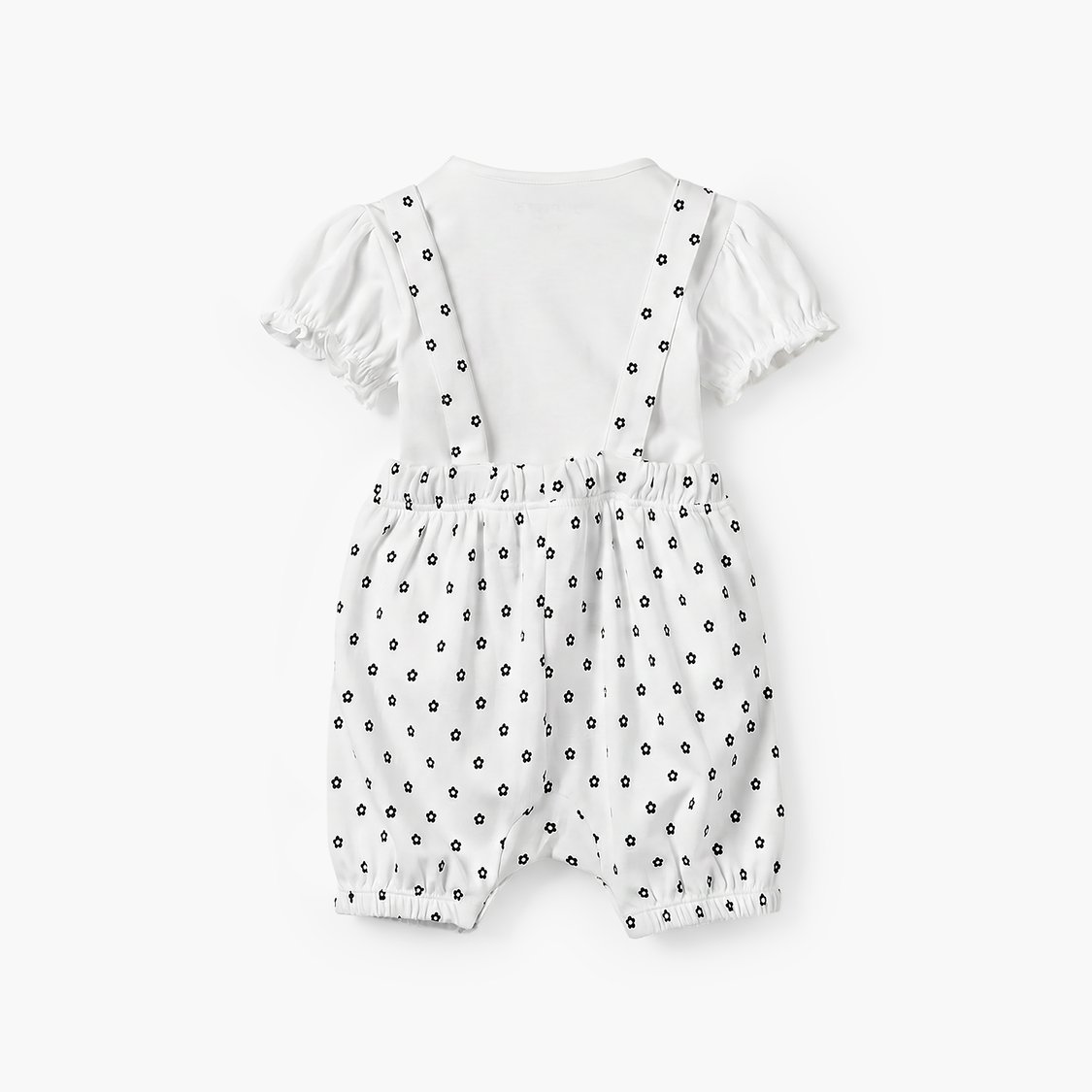 Juniors Floral Print Dungaree and Top Set