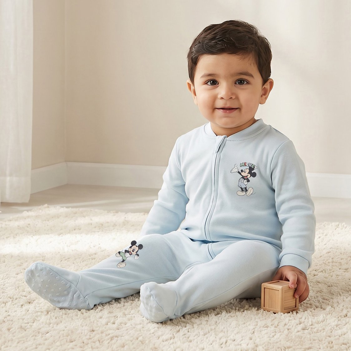 Juniors Mickey Mouse Sleepsuit - Pack of 3