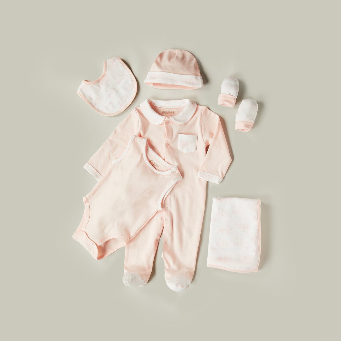 Giggles Printed 6-Piece Clothing Gift Set