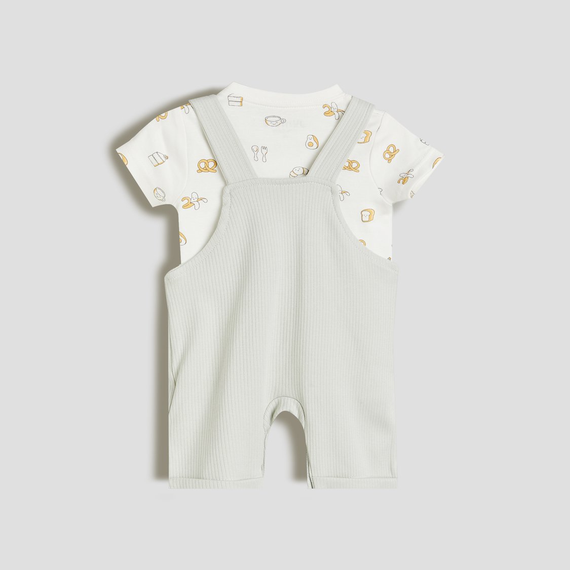 Juniors Applique Dungaree with T-shirt Set
