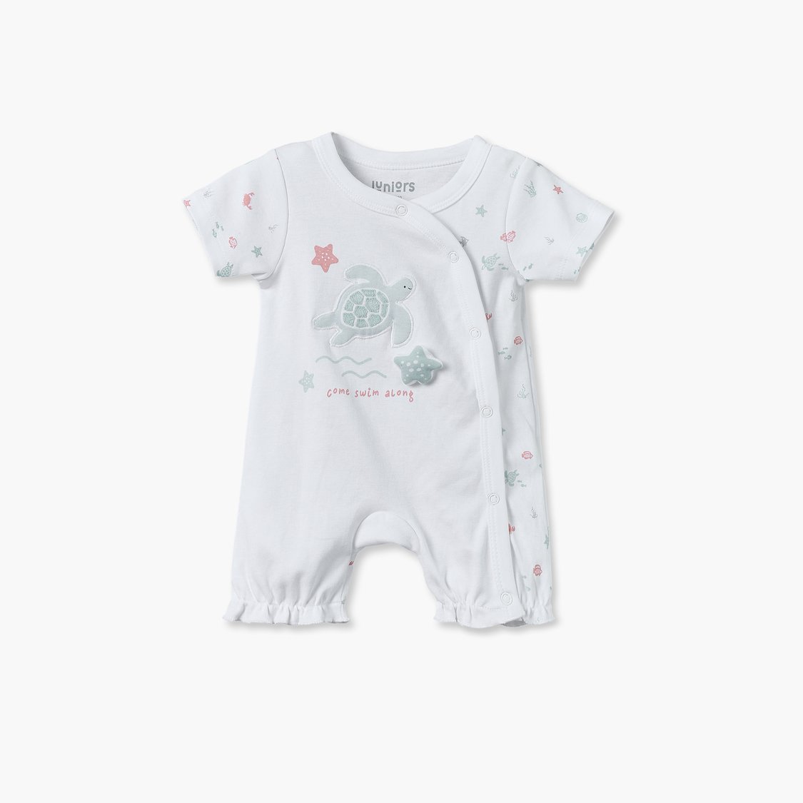 Juniors Aquatic Print Rompers
