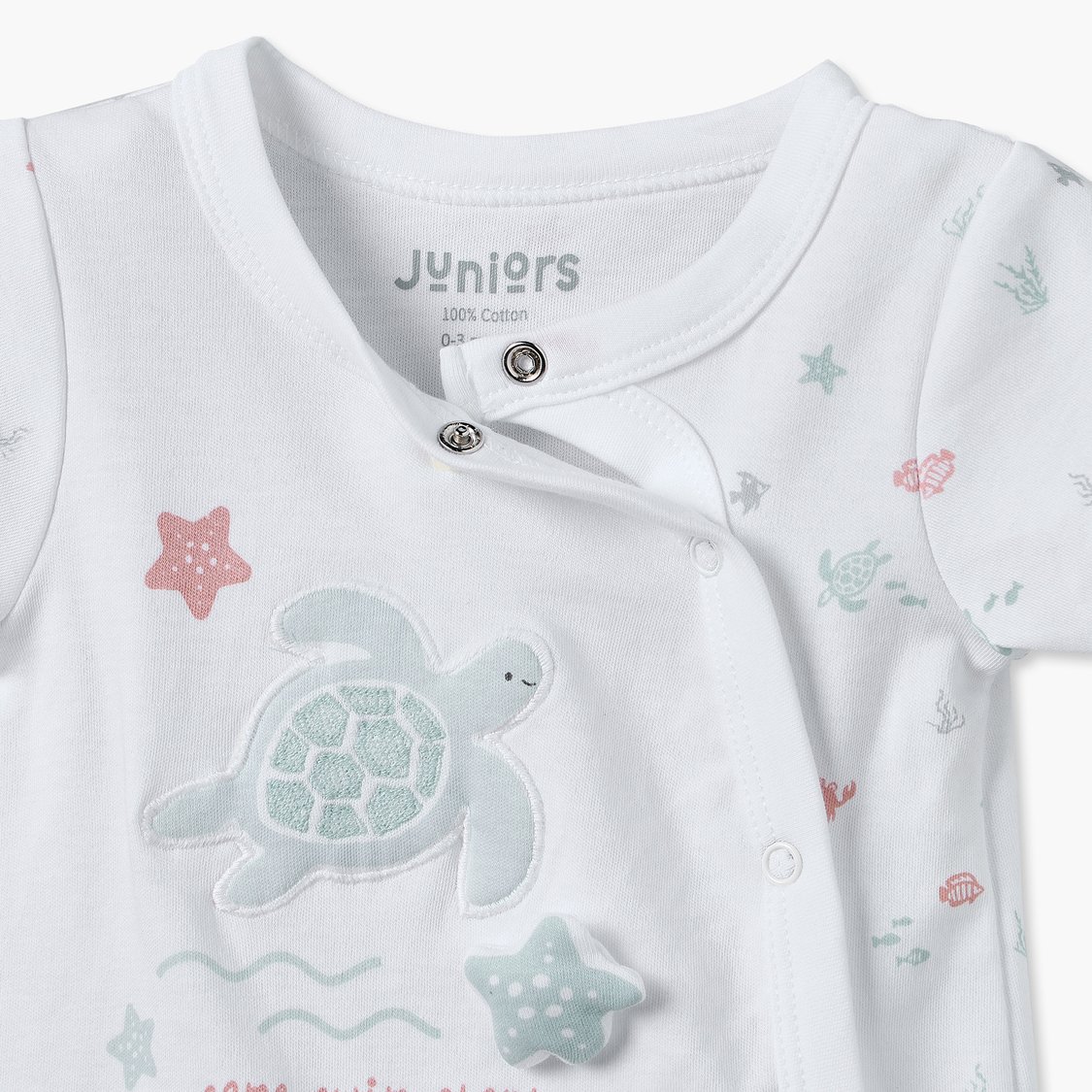 Juniors Aquatic Print Rompers