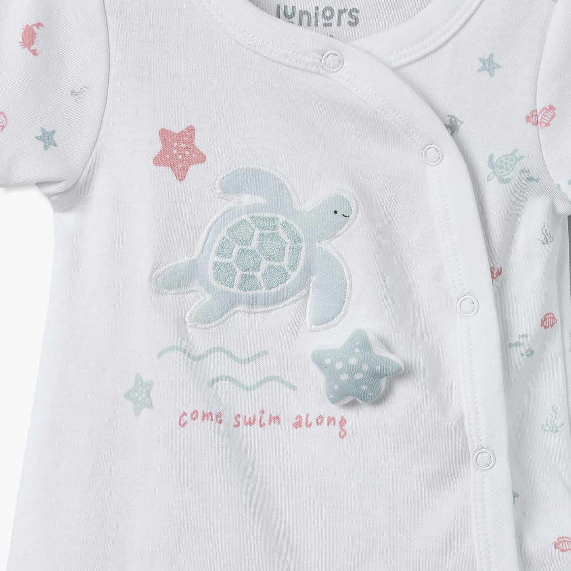 Juniors Aquatic Print Rompers