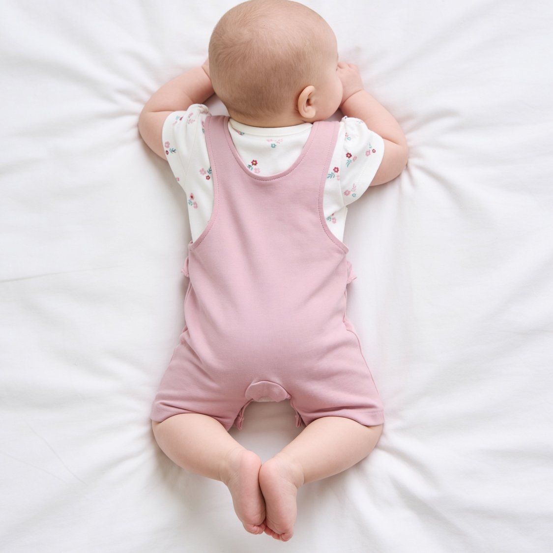 Juniors Embroidered Dungaree and T-shirt Set