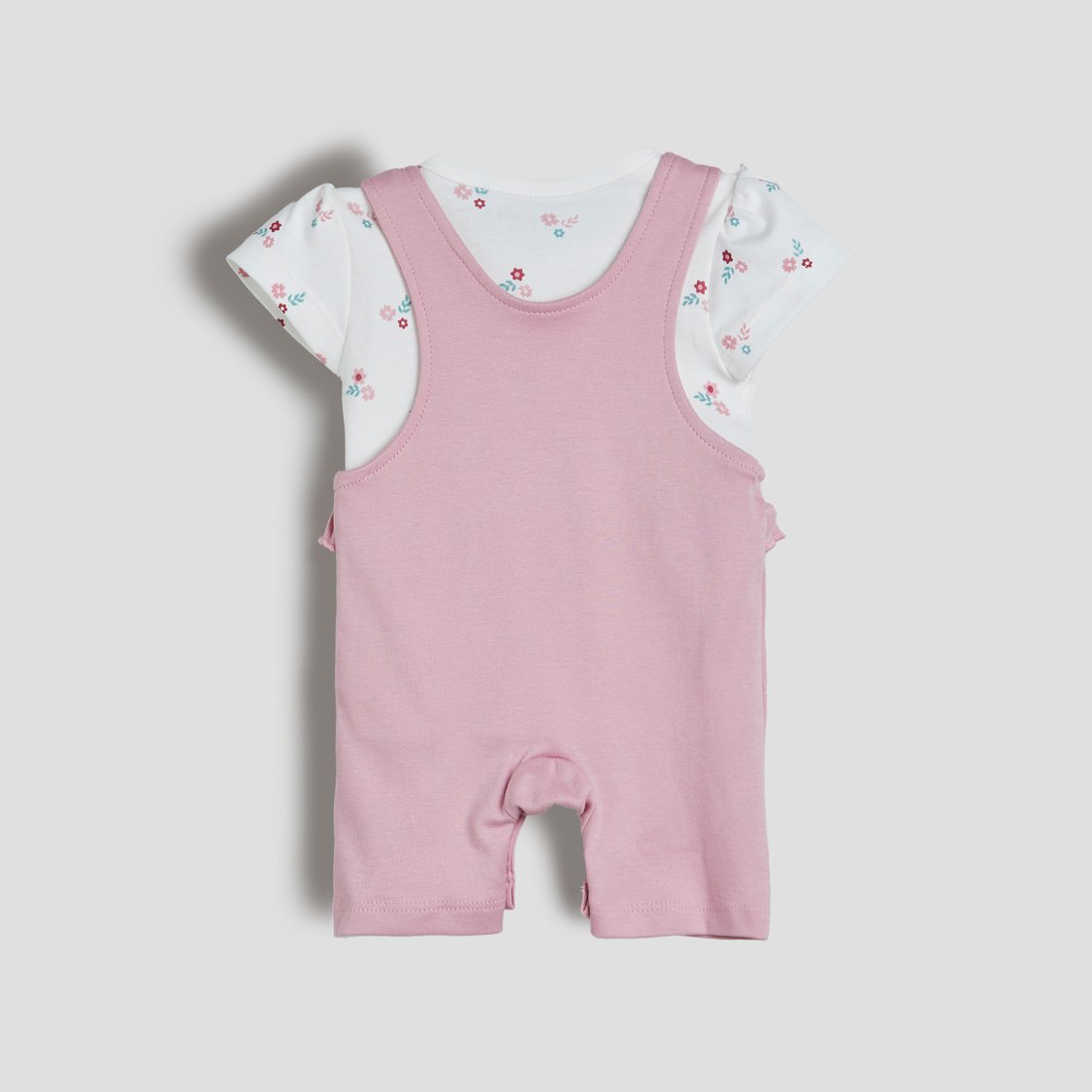 Juniors Embroidered Dungaree and T-shirt Set