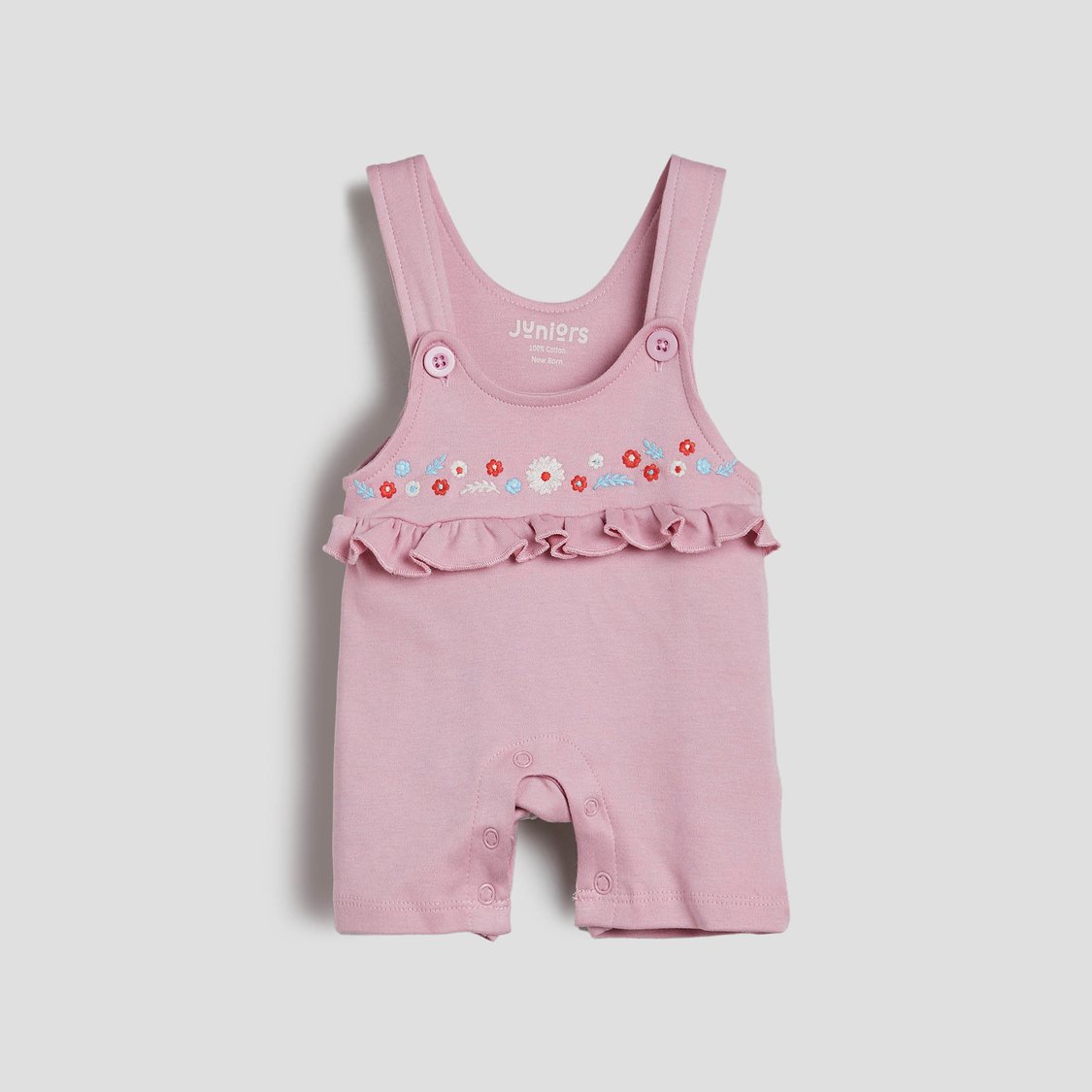 Juniors Embroidered Dungaree and T-shirt Set
