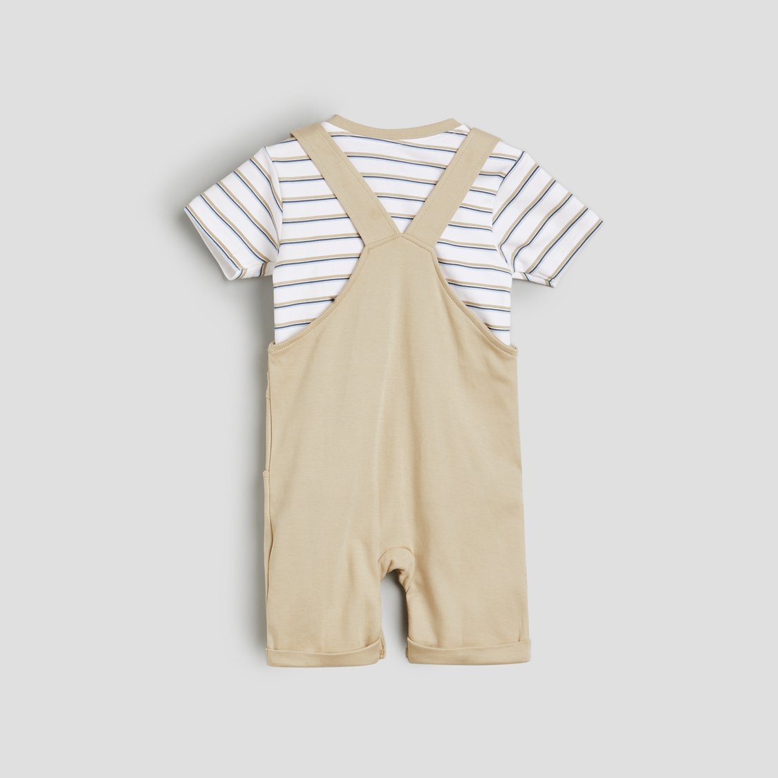 Juniors Applique Dungaree with T-shirt Set
