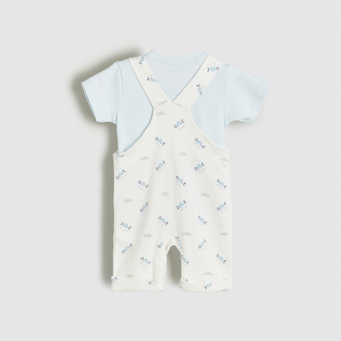 Juniors Printed Dungaree with T-shirt Set