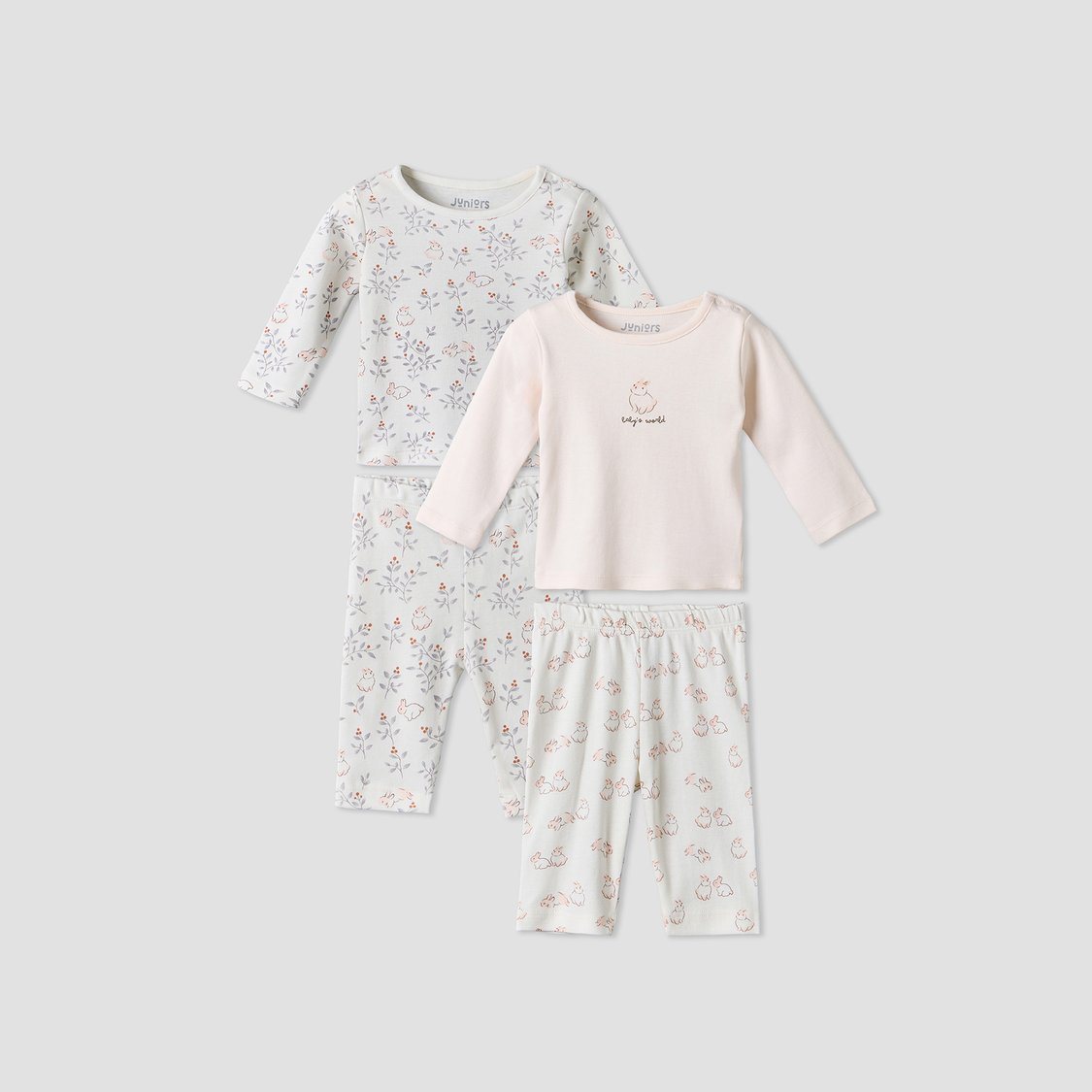 Juniors Printed T-shirt and Pyjama Sets - Pack of 2