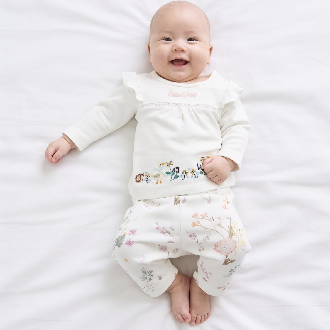 Juniors Embroidered Top & Pyjama Set