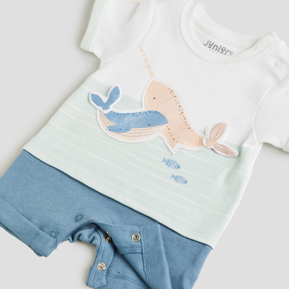 Juniors Whale Applique Rompers