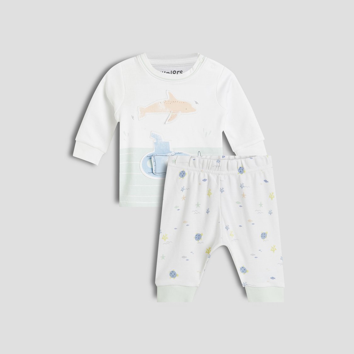 Juniors Printed T-shirt with Joggers Set