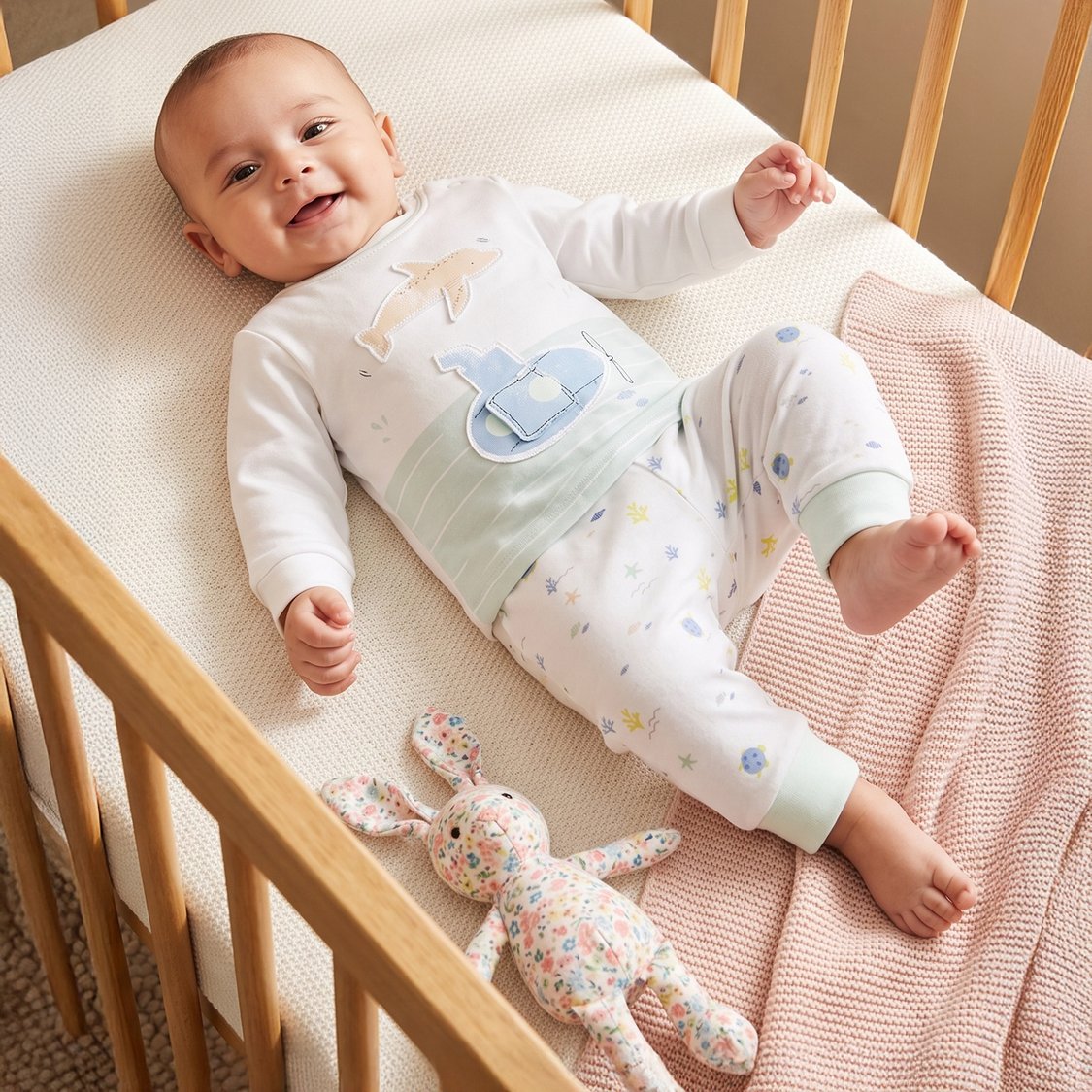 Juniors Printed T-shirt with Joggers Set