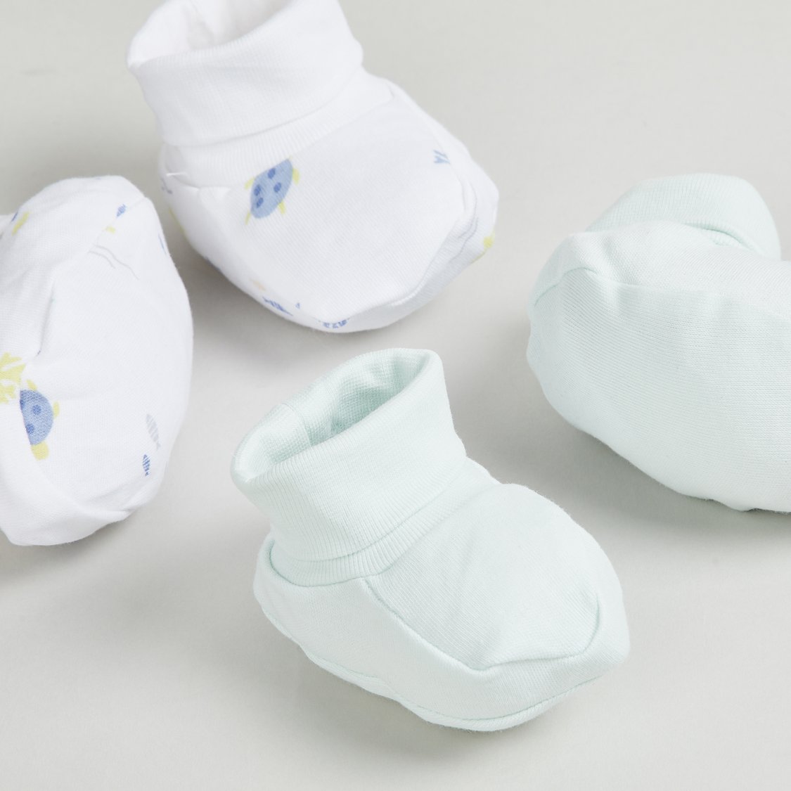 Juniors Solid Booties - Pack of 2