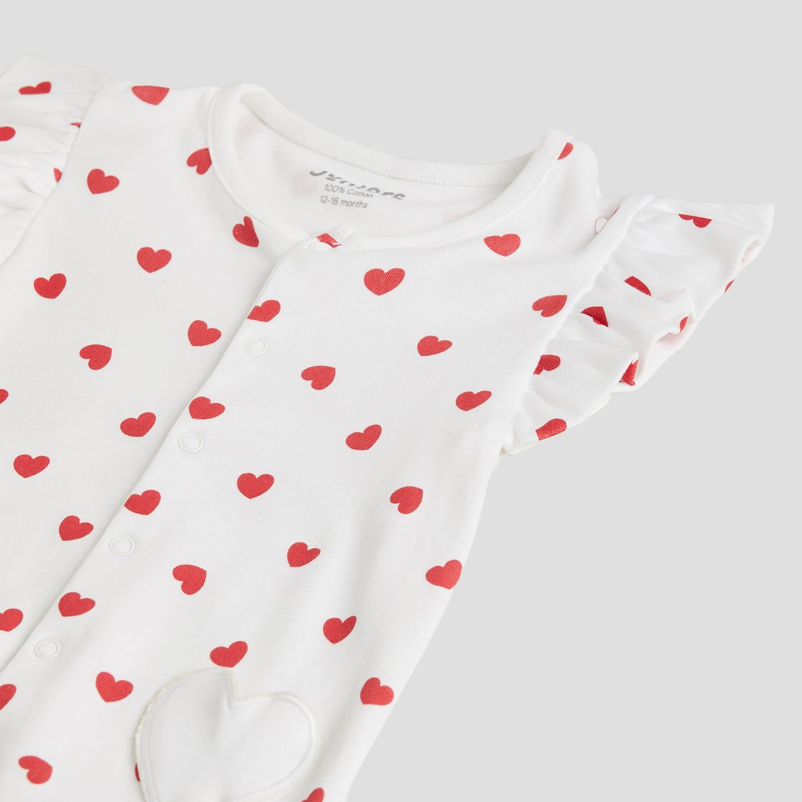 Juniors Heart Print Rompers