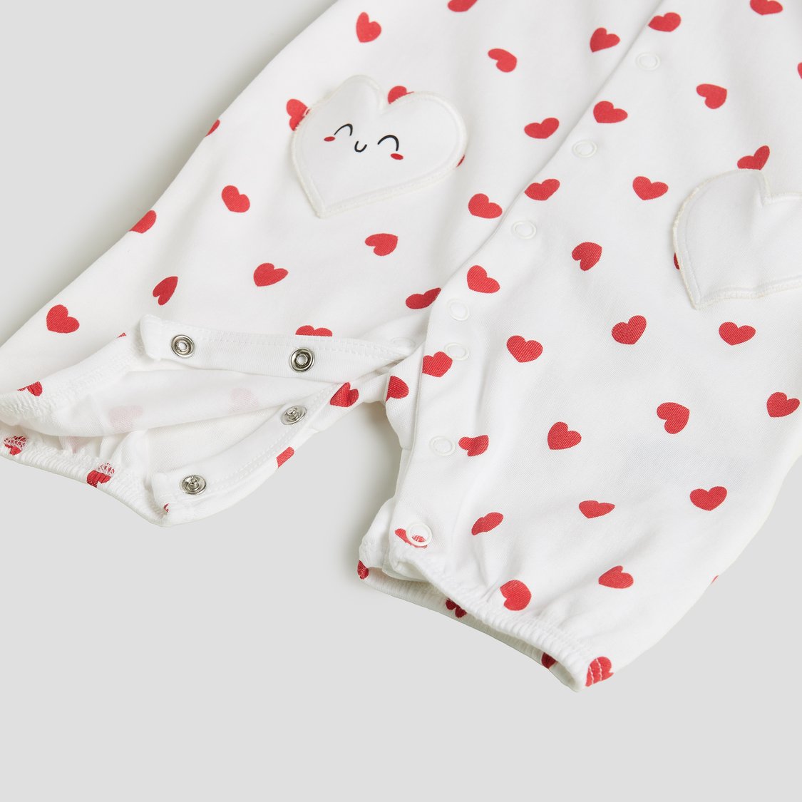 Juniors Heart Print Rompers