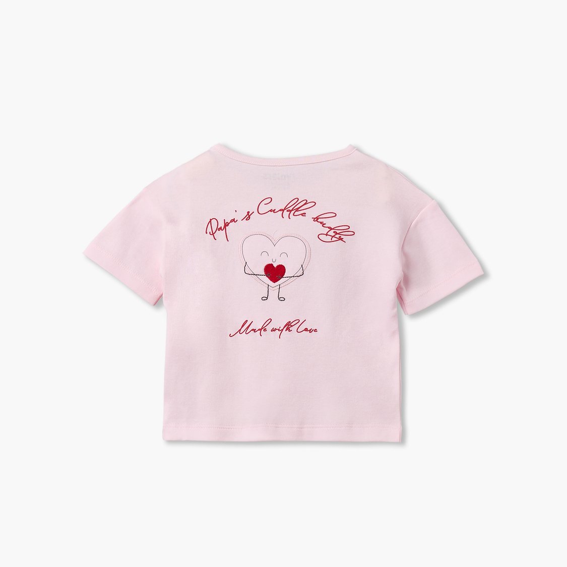 Juniors Heart Printed T-shirt & Shorts Set