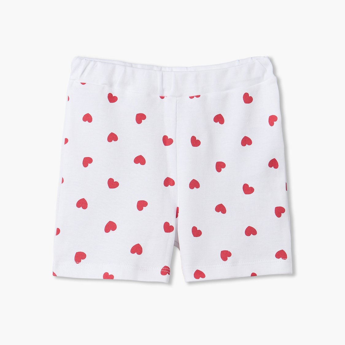 Juniors Heart Printed T-shirt & Shorts Set