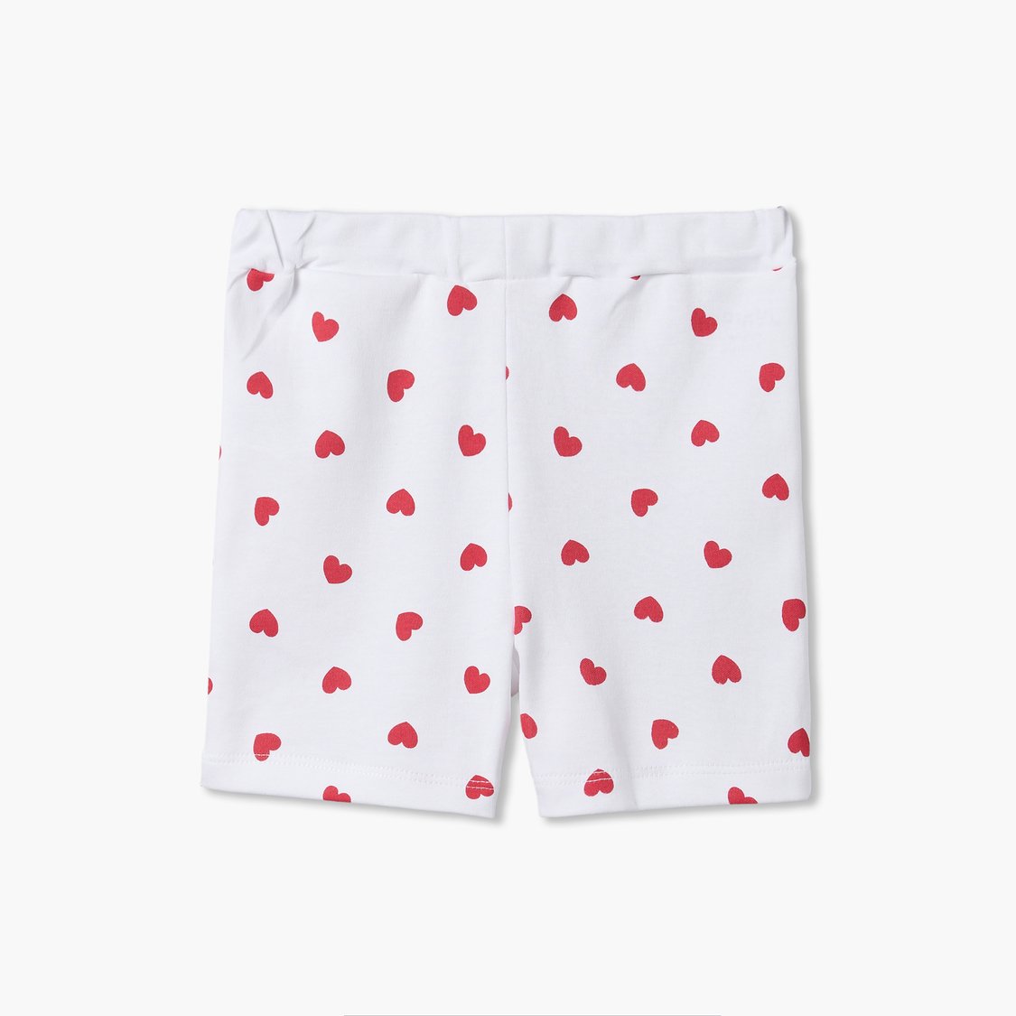 Juniors Heart Printed T-shirt & Shorts Set