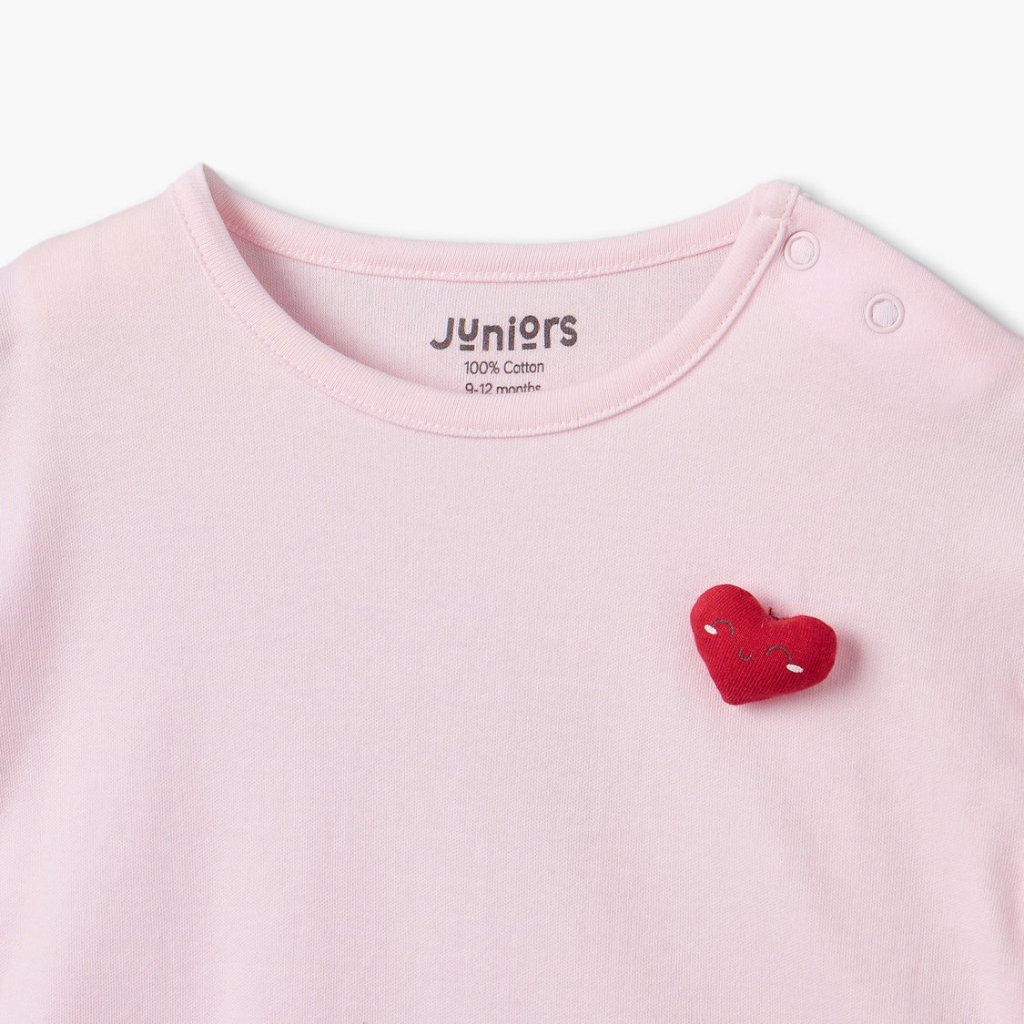 Juniors Heart Printed T-shirt & Shorts Set