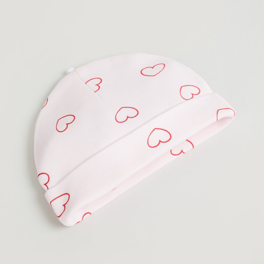 Juniors Heart Print Beanie Cap