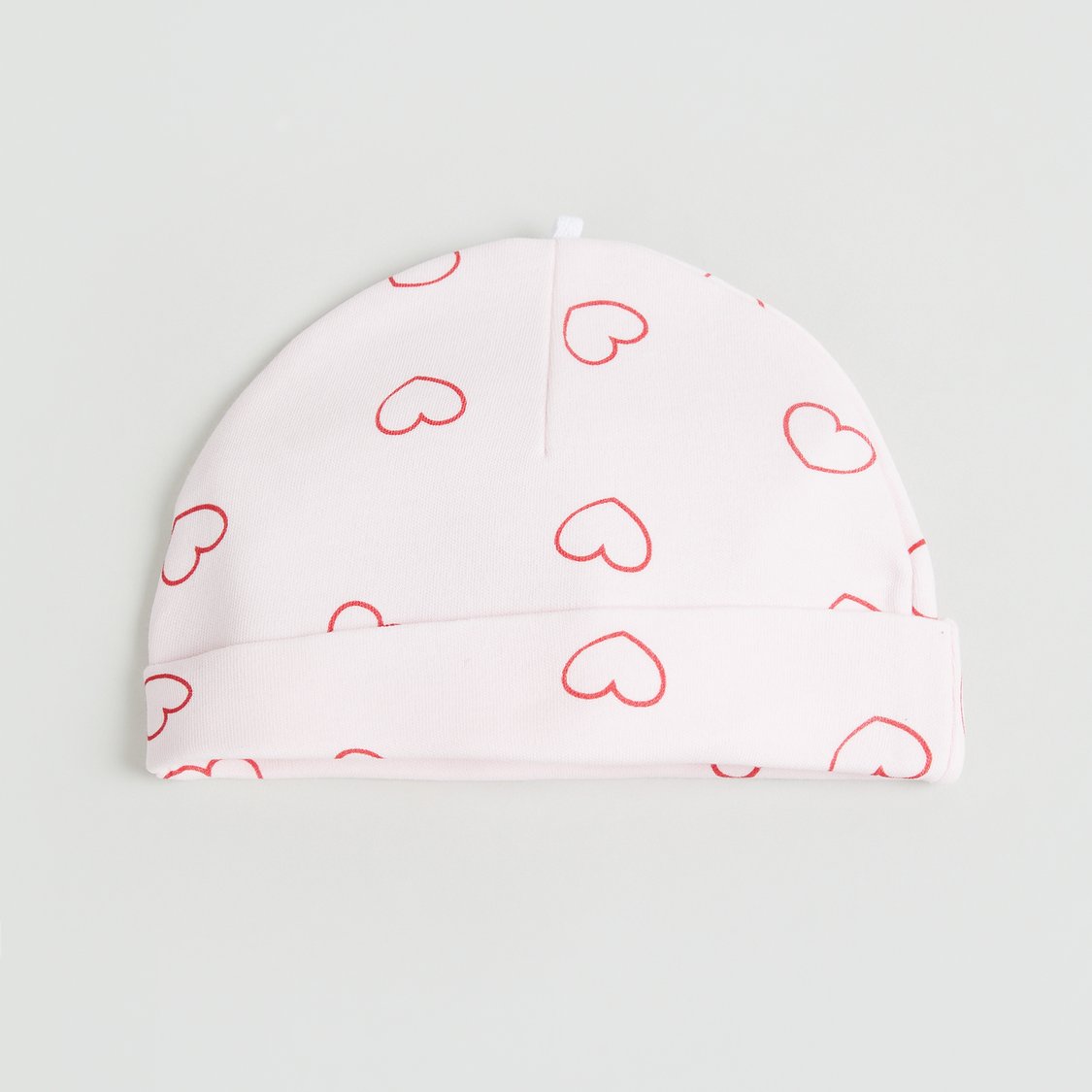 Juniors Heart Print Beanie Cap