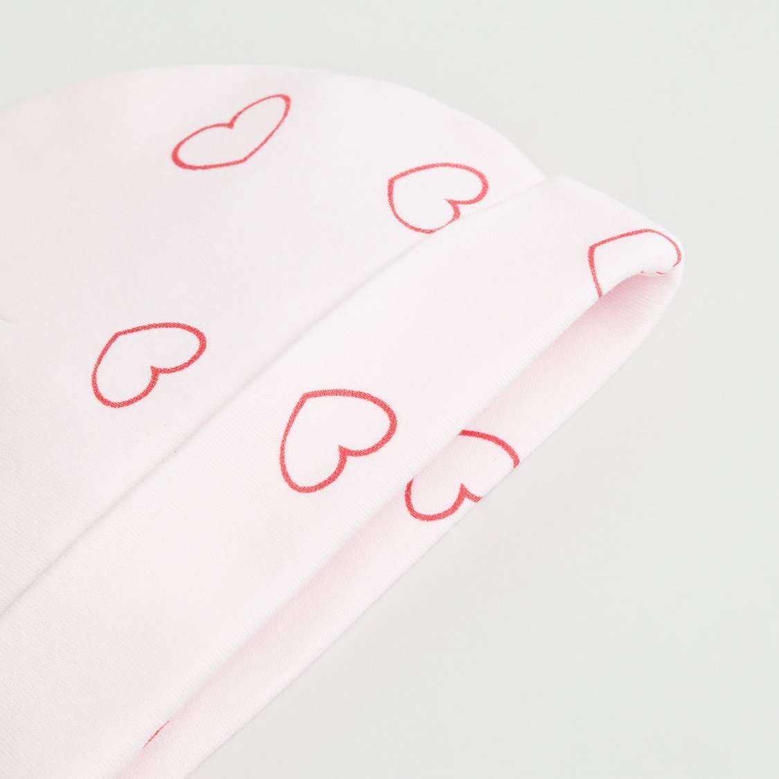 Juniors Heart Print Beanie Cap