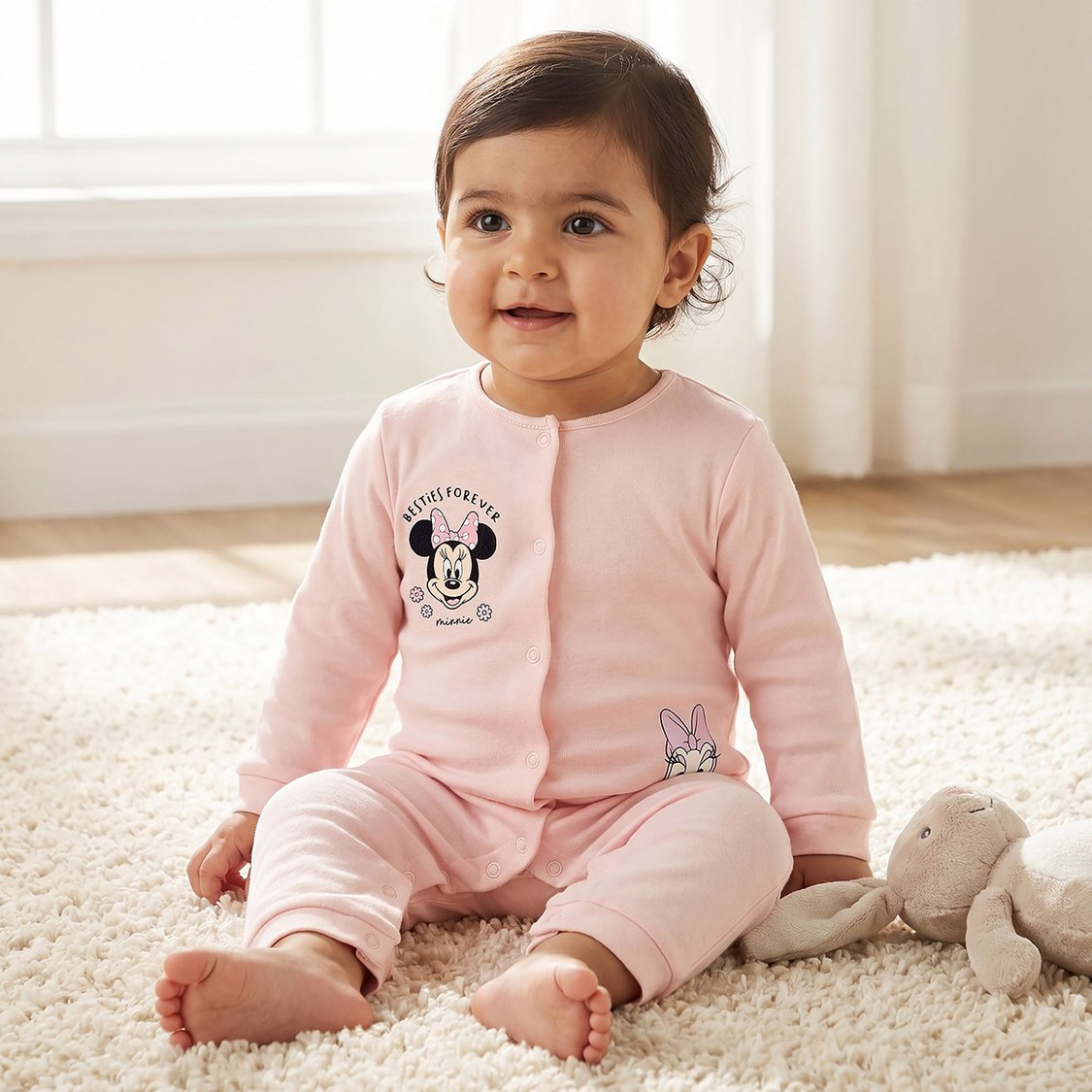Juniors Minnie & Daisy Print Sleepsuit and Romper Set - Pack of 2