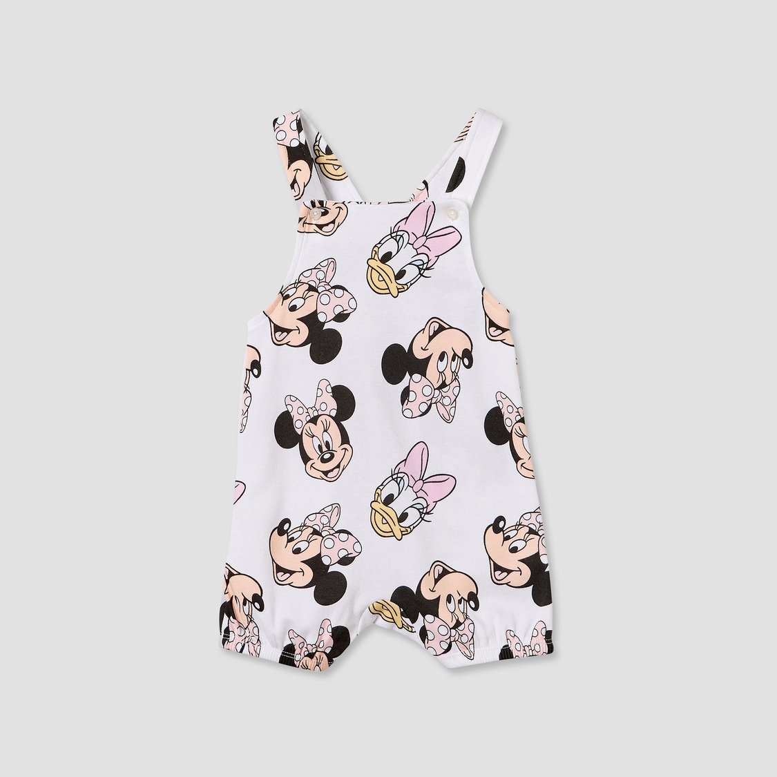 Juniors Minnie Mouse and Daisy Duck Print Dungarees with T-shirt Set