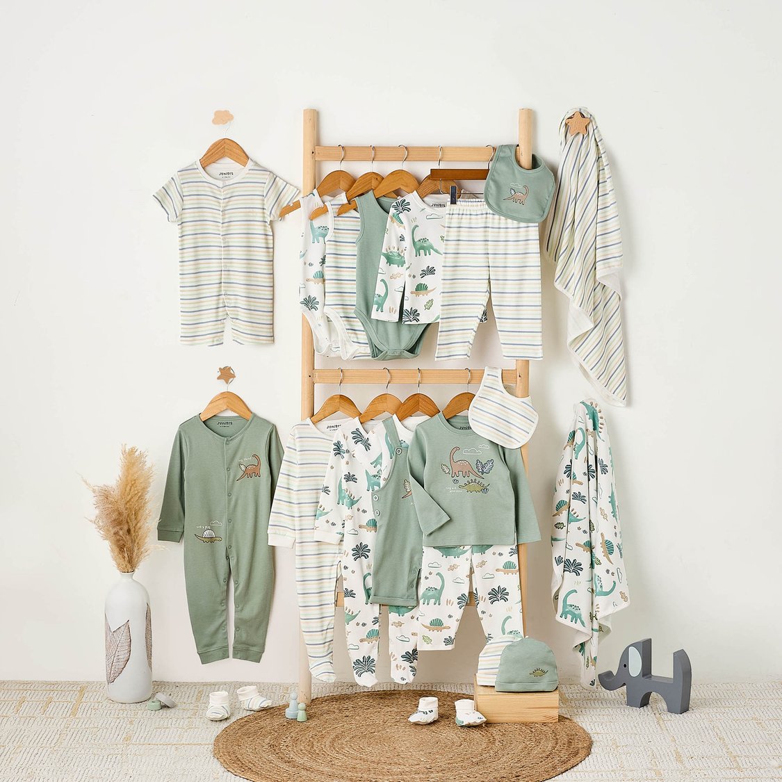 Juniors Dinosaur Print Bodysuit - Pack of 3