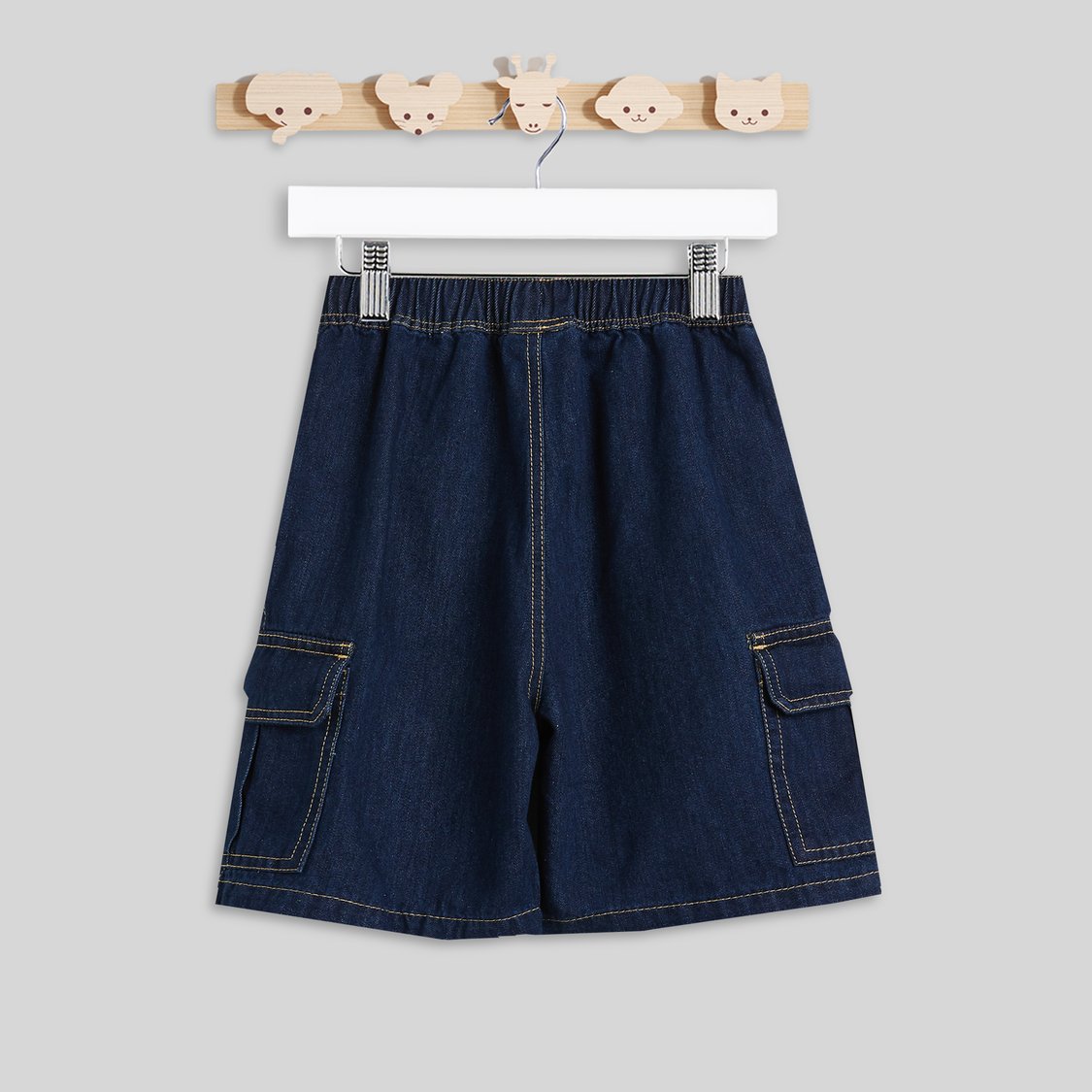 Juniors Washed Denim Cargo Shorts