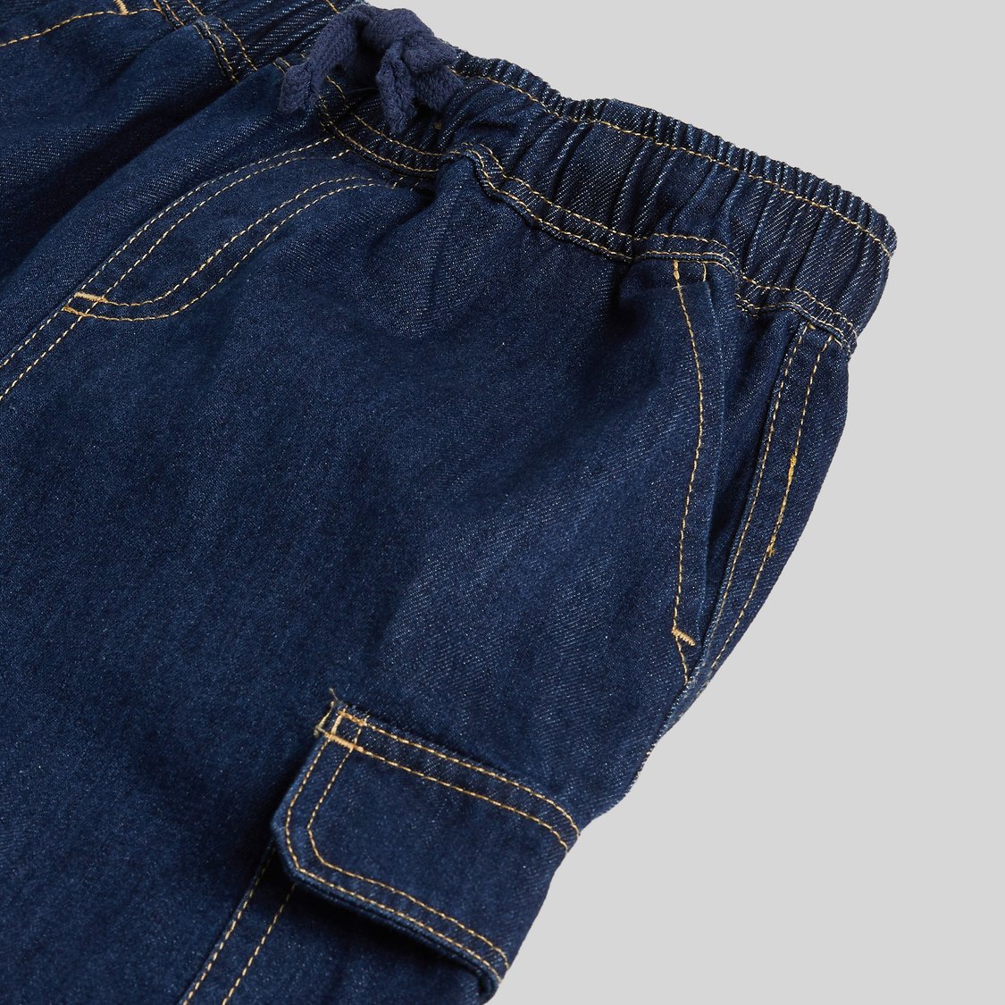 Juniors Washed Denim Cargo Shorts