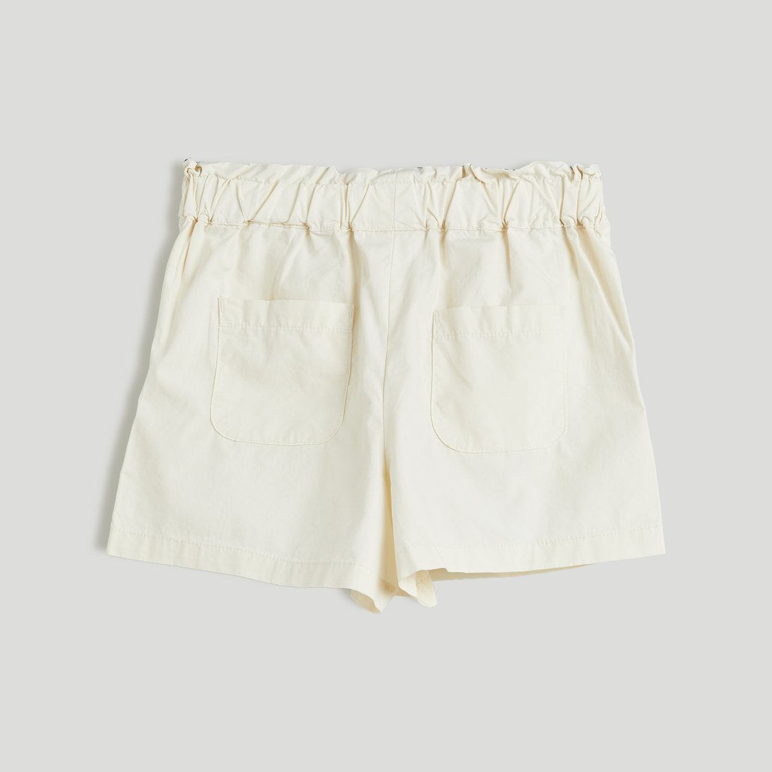 Juniors Solid Paperbag Waist Shorts