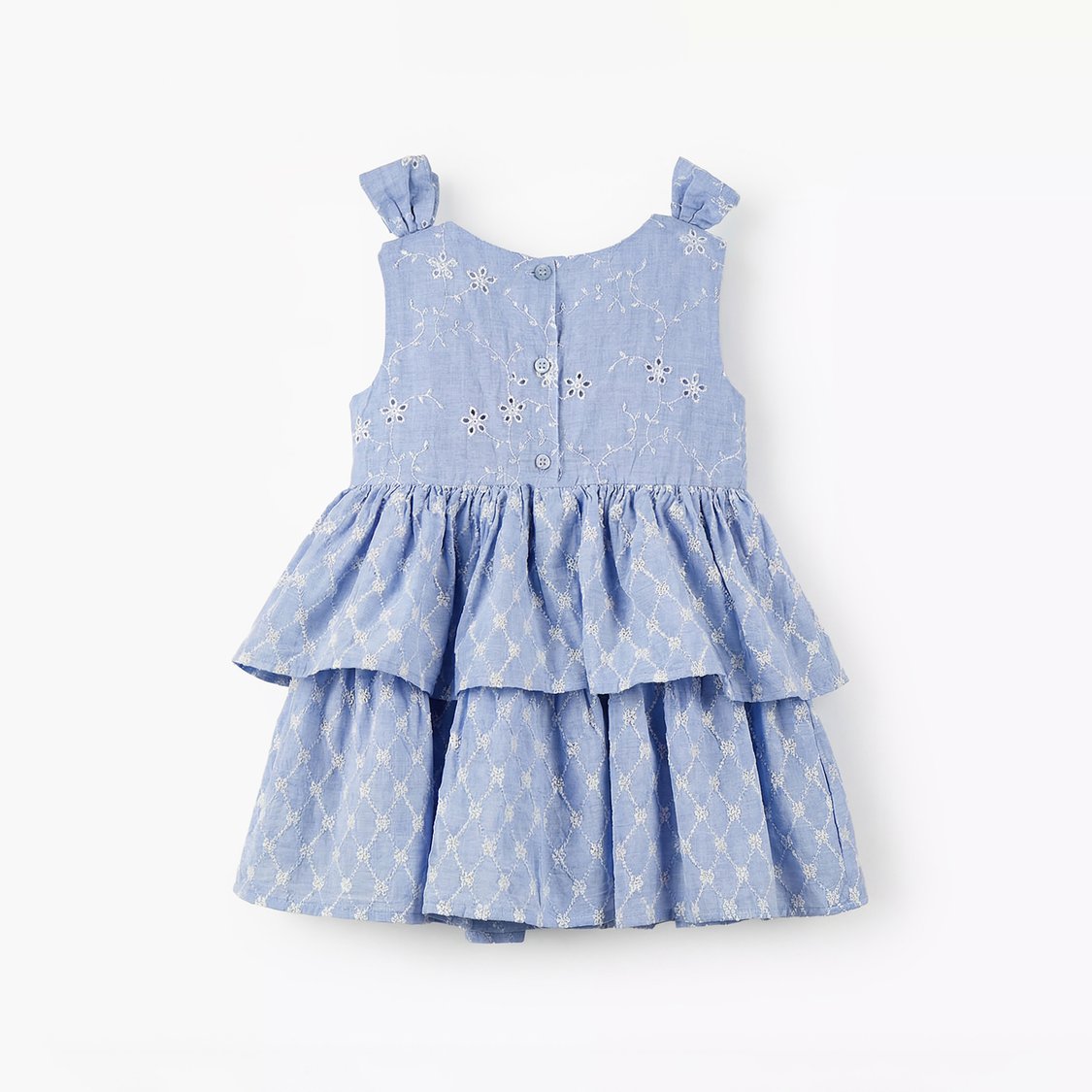 Giggles Embroidered Tiered Dress