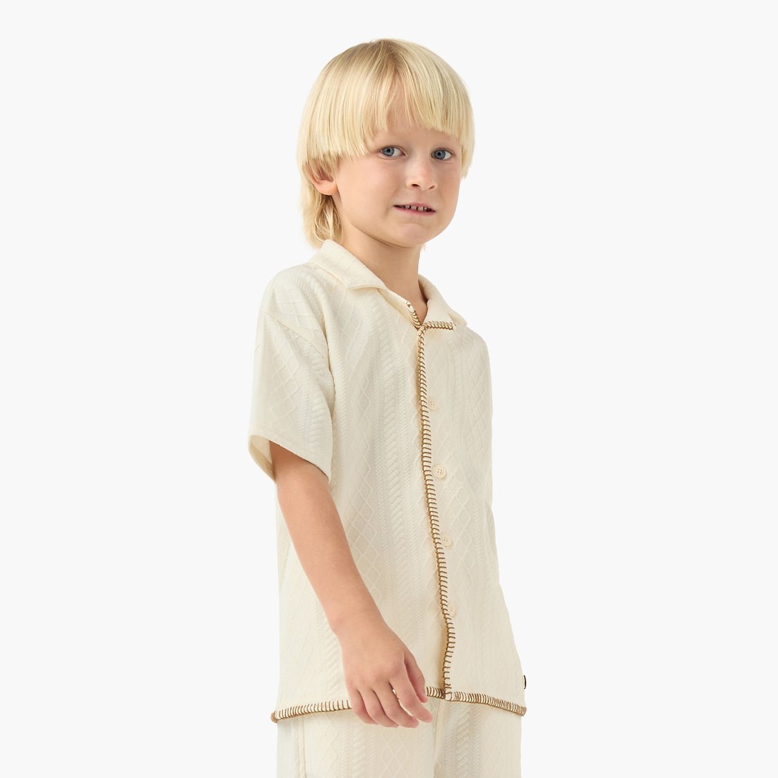 Eligo Embroidered Shirt and Shorts Set