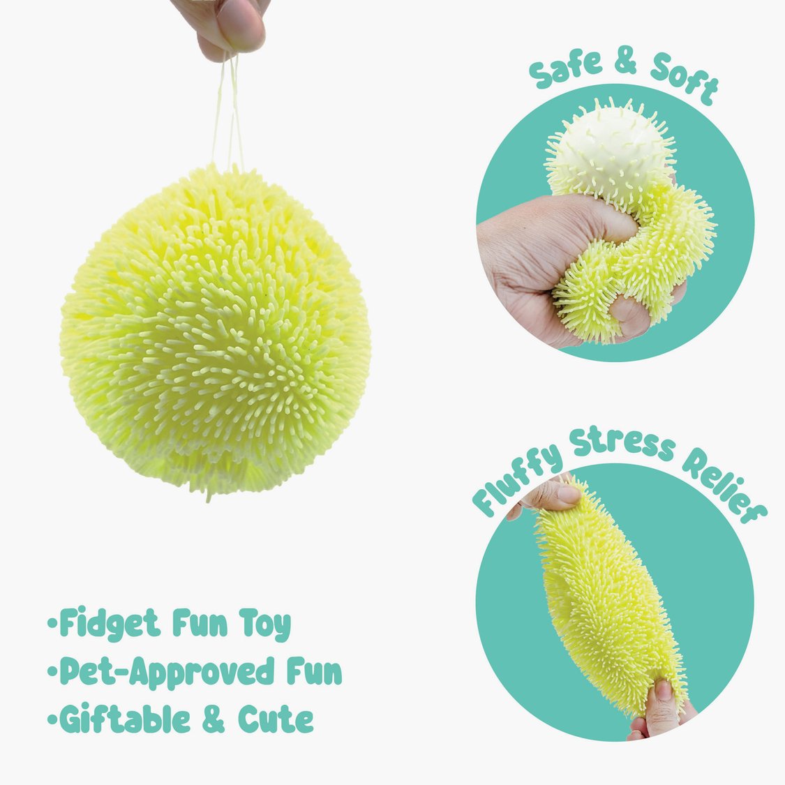 Scoobies Fur Skin Soft & Spiky Ball
