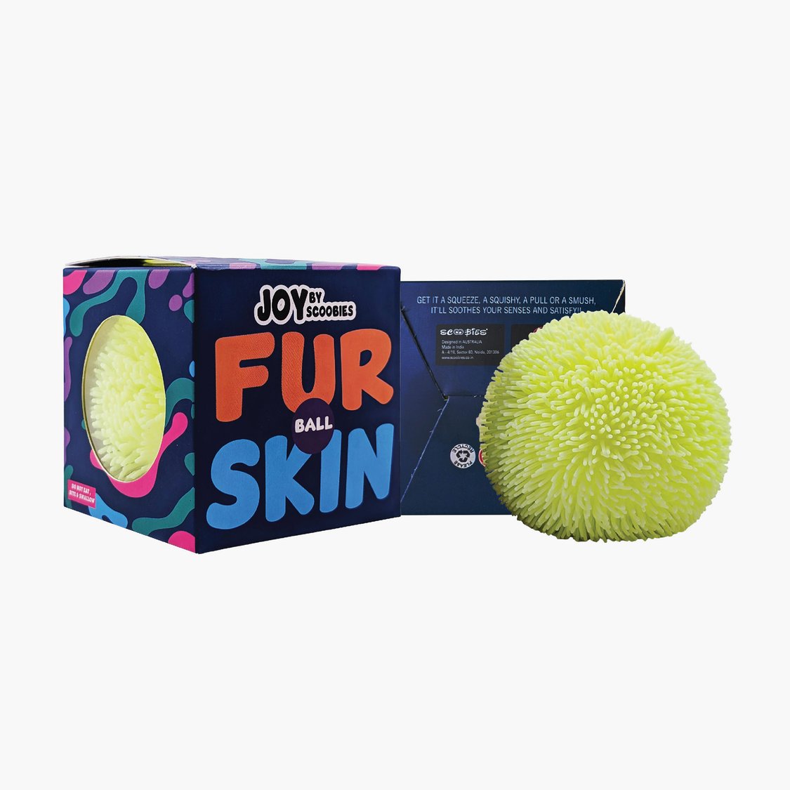 Scoobies Fur Skin Soft & Spiky Ball