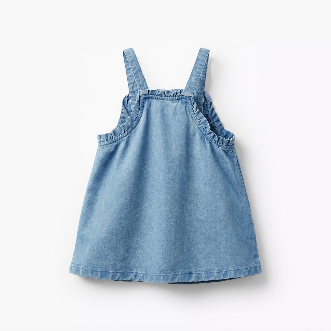 Juniors Floral Embroidered Pinafore Dress