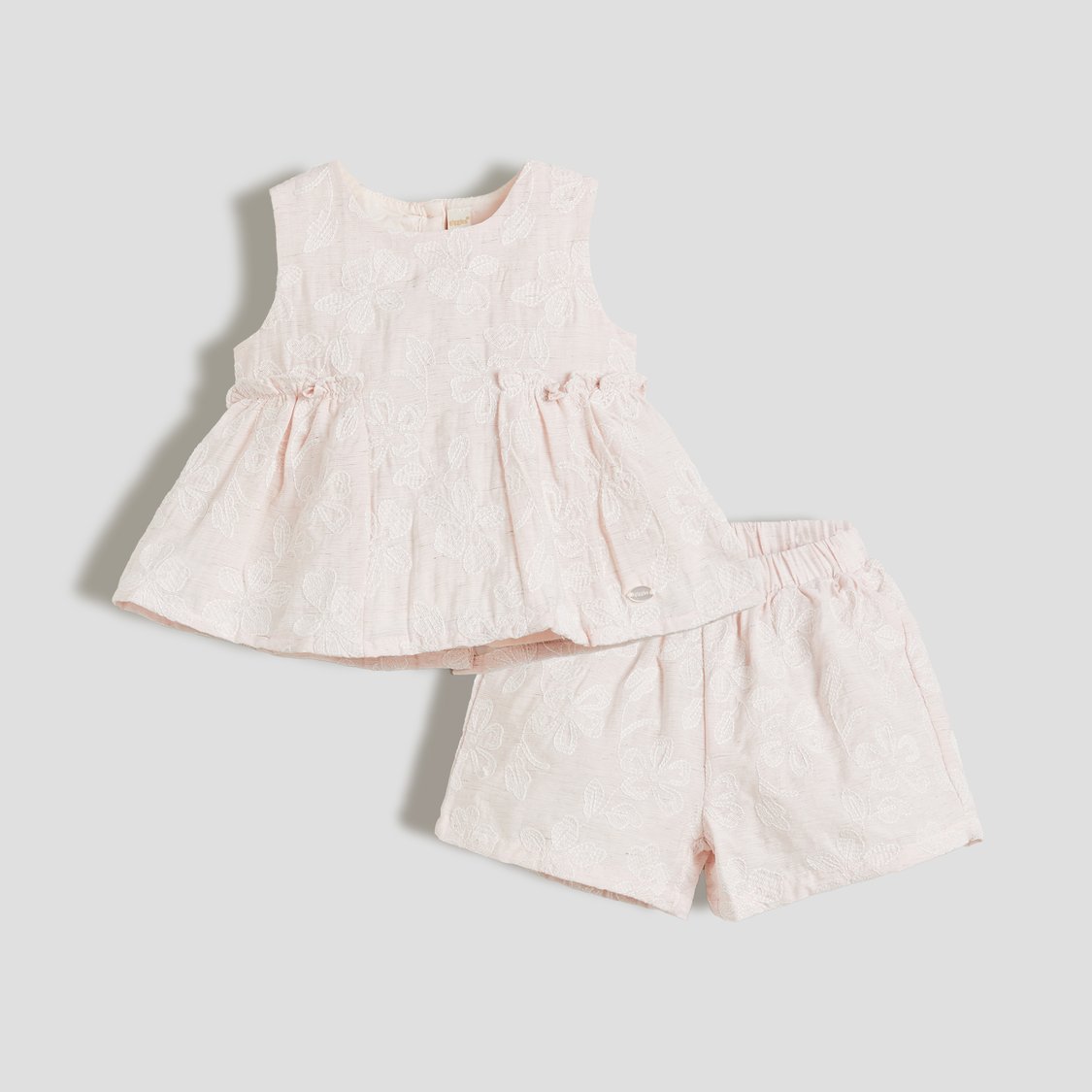Giggles Embroidered A-Line Top and Shorts Set