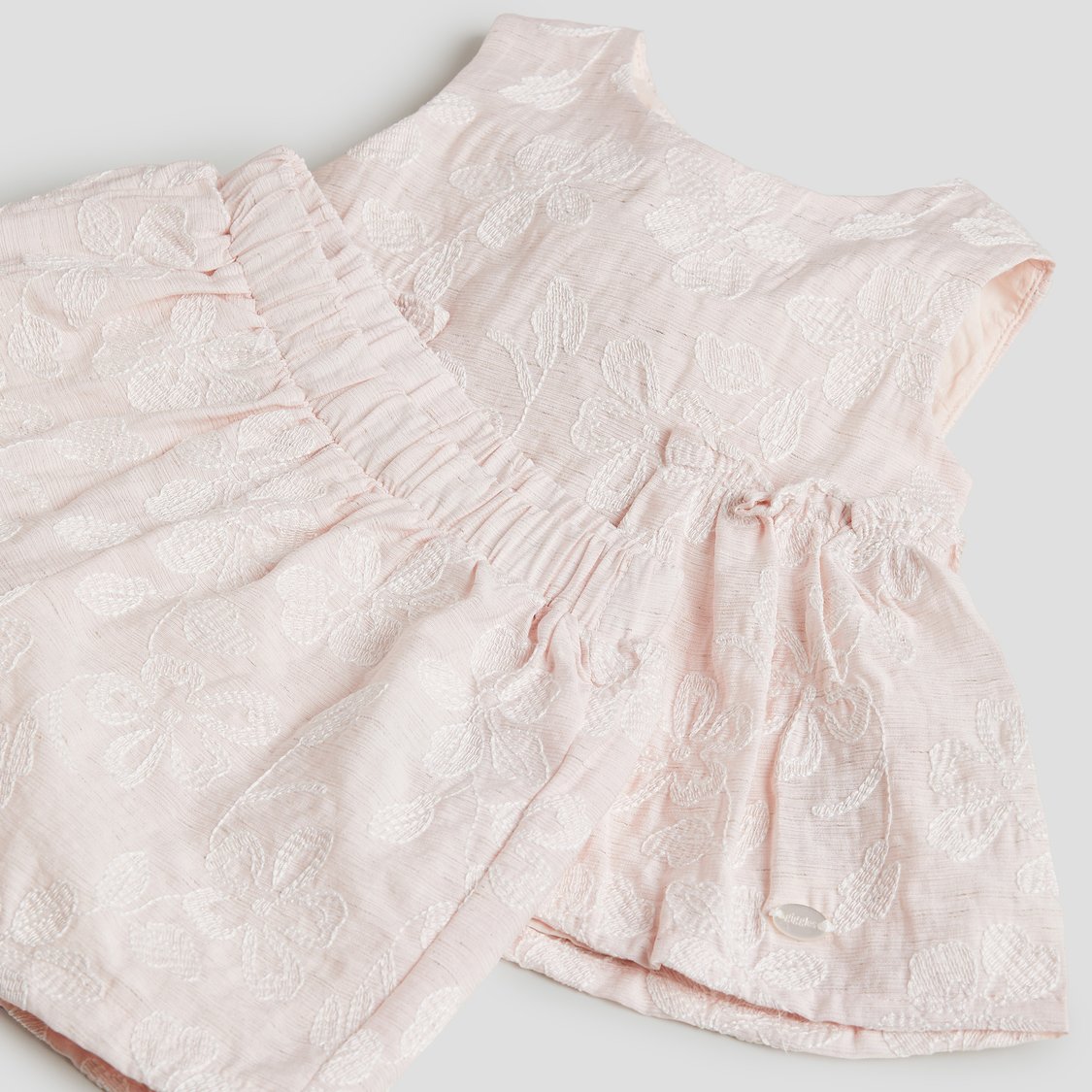 Giggles Embroidered A-Line Top and Shorts Set