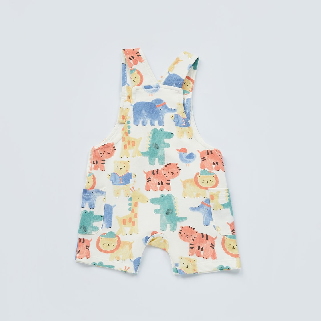 Juniors Printed Dungaree with T-shirt Set