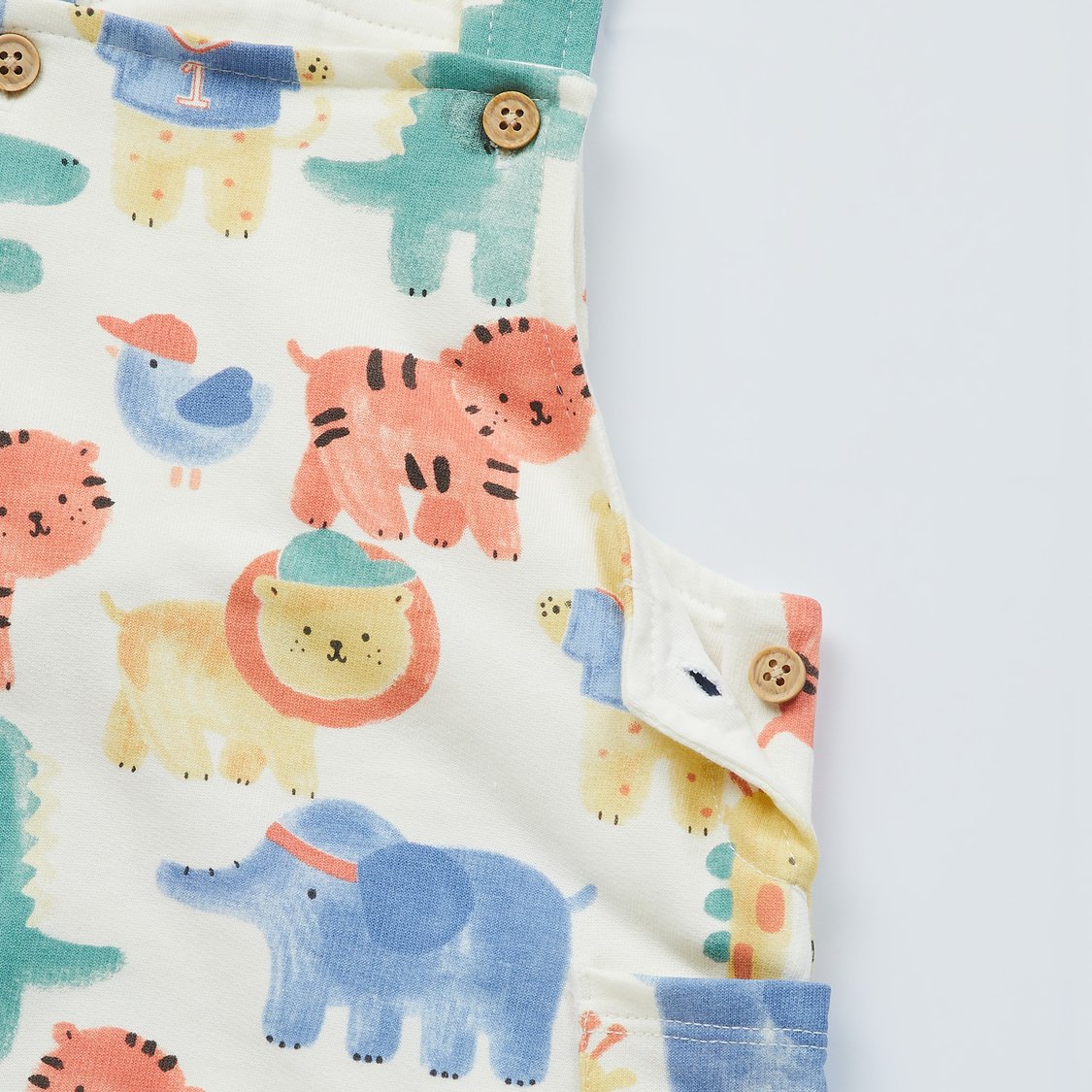 Juniors Printed Dungaree with T-shirt Set
