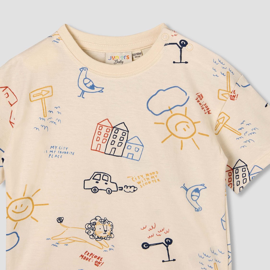 Juniors Printed T-shirt and Shorts Set