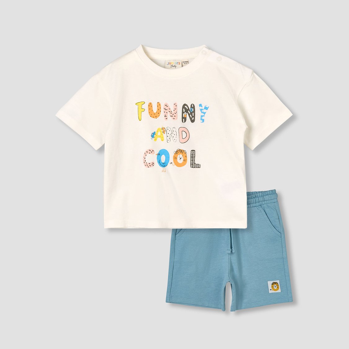 Juniors Graphic Print T-shirt and Shorts Set