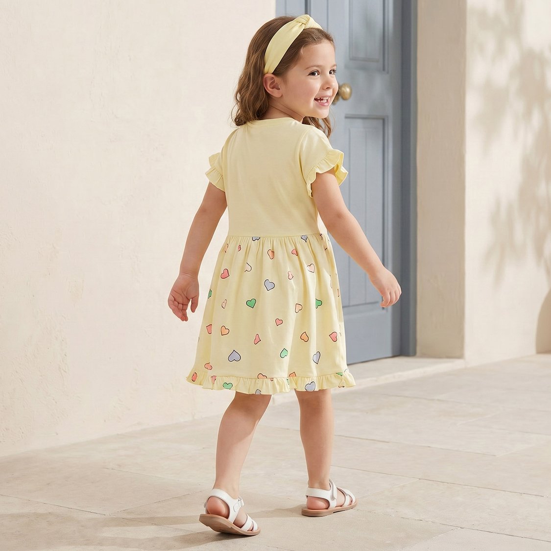 Juniors Mickey and Minnie Mouse Print A-line Dress